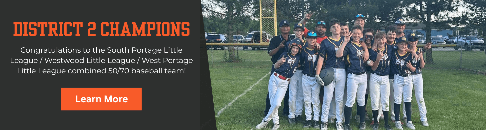 Combined 50/70 Baseball Team D2 Champs
