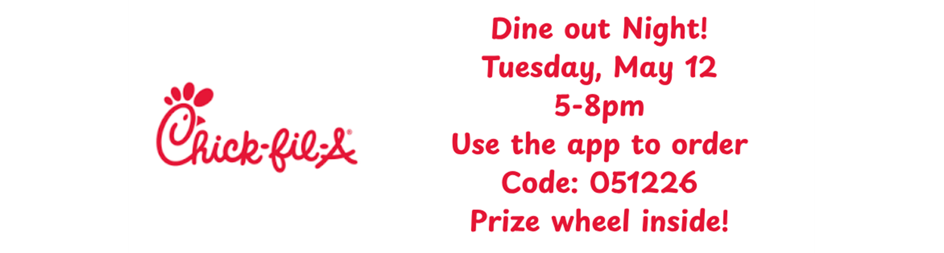 Chick fil A Dine out